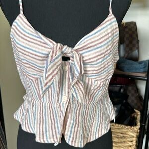 🟢Nwt Camellia striped tank top